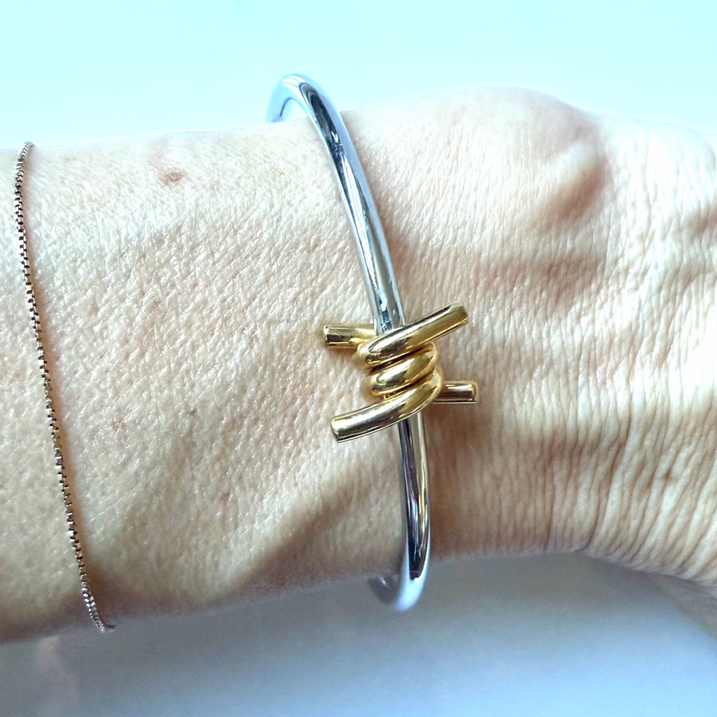 Mvmt Barbed Cuff In Silver & Gold